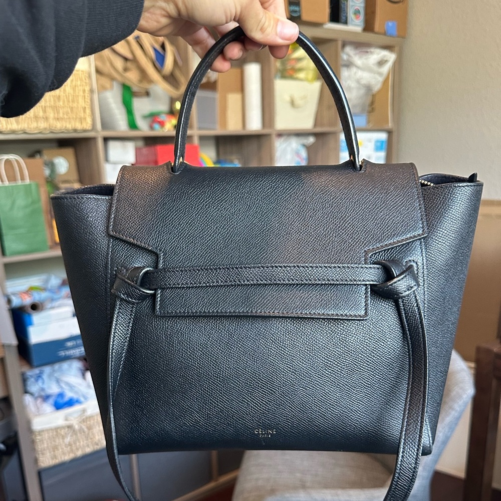 Celine Micro Belt Bag in Black